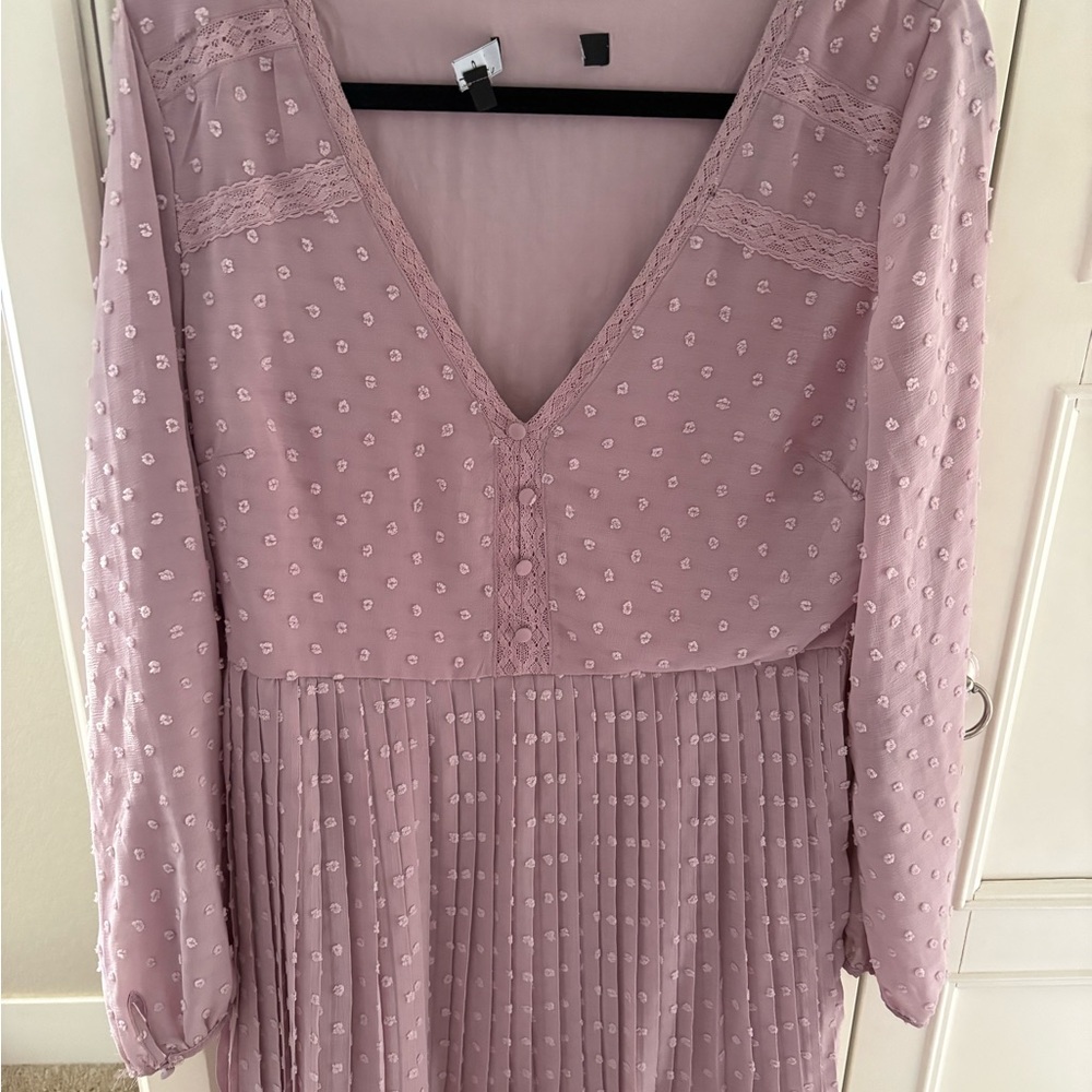 Lulu's Dusty Pink Long Sleeve Dress